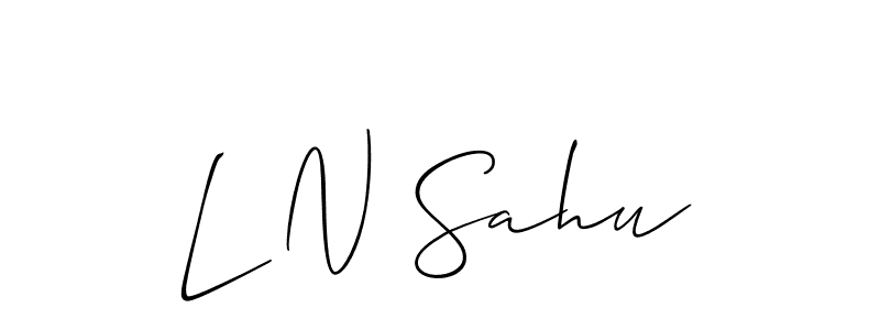 Design your own signature with our free online signature maker. With this signature software, you can create a handwritten (Allison_Script) signature for name L N Sahu. L N Sahu signature style 2 images and pictures png