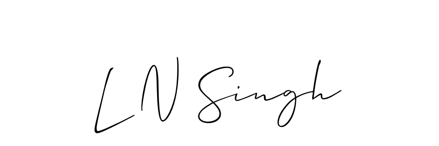 How to make L N Singh name signature. Use Allison_Script style for creating short signs online. This is the latest handwritten sign. L N Singh signature style 2 images and pictures png