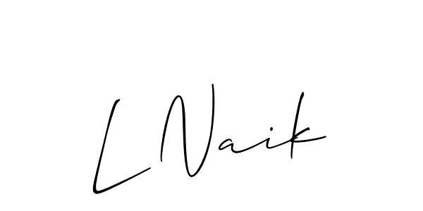 Create a beautiful signature design for name L Naik. With this signature (Allison_Script) fonts, you can make a handwritten signature for free. L Naik signature style 2 images and pictures png