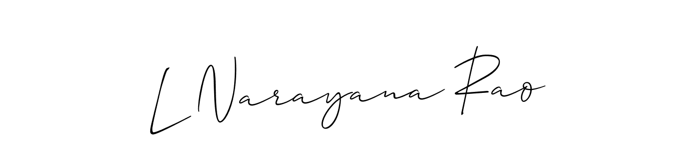 Best and Professional Signature Style for L Narayana Rao. Allison_Script Best Signature Style Collection. L Narayana Rao signature style 2 images and pictures png