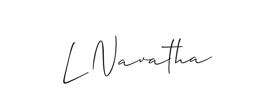 Make a beautiful signature design for name L Navatha. Use this online signature maker to create a handwritten signature for free. L Navatha signature style 2 images and pictures png