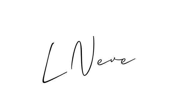 Use a signature maker to create a handwritten signature online. With this signature software, you can design (Allison_Script) your own signature for name L Neve. L Neve signature style 2 images and pictures png