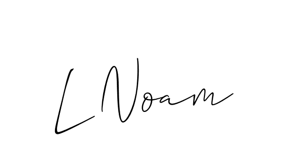 Create a beautiful signature design for name L Noam. With this signature (Allison_Script) fonts, you can make a handwritten signature for free. L Noam signature style 2 images and pictures png