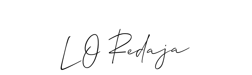 Use a signature maker to create a handwritten signature online. With this signature software, you can design (Allison_Script) your own signature for name L O Redaja. L O Redaja signature style 2 images and pictures png