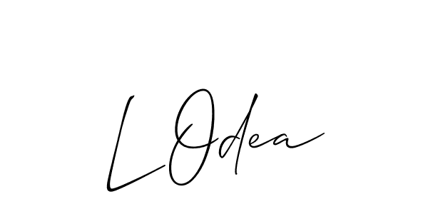 if you are searching for the best signature style for your name L Odea. so please give up your signature search. here we have designed multiple signature styles  using Allison_Script. L Odea signature style 2 images and pictures png