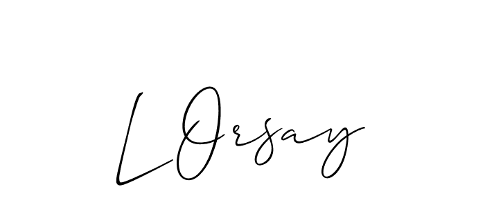 Make a beautiful signature design for name L Orsay. With this signature (Allison_Script) style, you can create a handwritten signature for free. L Orsay signature style 2 images and pictures png