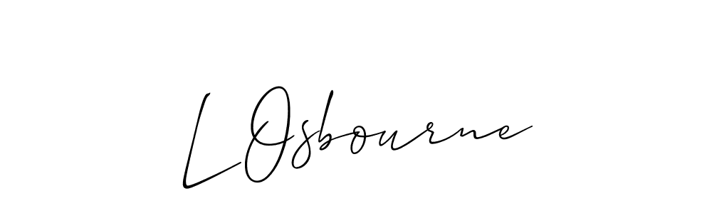 Create a beautiful signature design for name L Osbourne. With this signature (Allison_Script) fonts, you can make a handwritten signature for free. L Osbourne signature style 2 images and pictures png