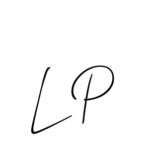 Allison_Script is a professional signature style that is perfect for those who want to add a touch of class to their signature. It is also a great choice for those who want to make their signature more unique. Get L P name to fancy signature for free. L P signature style 2 images and pictures png