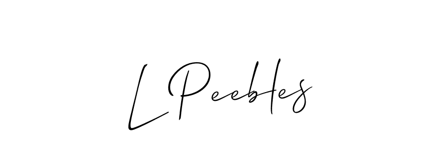 Make a beautiful signature design for name L Peebles. Use this online signature maker to create a handwritten signature for free. L Peebles signature style 2 images and pictures png