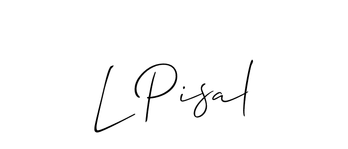 Design your own signature with our free online signature maker. With this signature software, you can create a handwritten (Allison_Script) signature for name L Pisal. L Pisal signature style 2 images and pictures png
