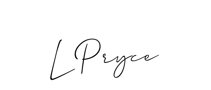 Also we have L Pryce name is the best signature style. Create professional handwritten signature collection using Allison_Script autograph style. L Pryce signature style 2 images and pictures png