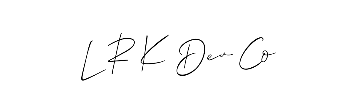 Design your own signature with our free online signature maker. With this signature software, you can create a handwritten (Allison_Script) signature for name L R K Dev Co. L R K Dev Co signature style 2 images and pictures png