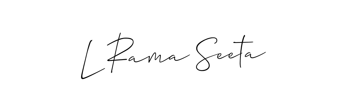 You can use this online signature creator to create a handwritten signature for the name L Rama Seeta. This is the best online autograph maker. L Rama Seeta signature style 2 images and pictures png