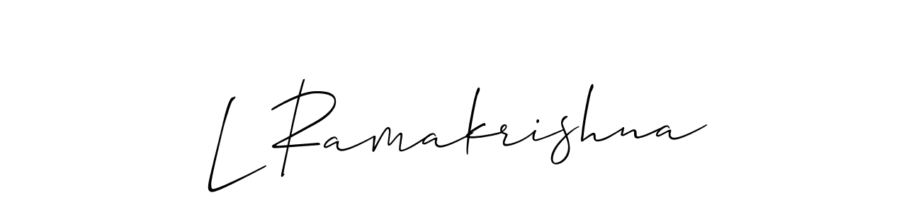 L Ramakrishna stylish signature style. Best Handwritten Sign (Allison_Script) for my name. Handwritten Signature Collection Ideas for my name L Ramakrishna. L Ramakrishna signature style 2 images and pictures png