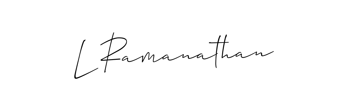 Best and Professional Signature Style for L Ramanathan. Allison_Script Best Signature Style Collection. L Ramanathan signature style 2 images and pictures png