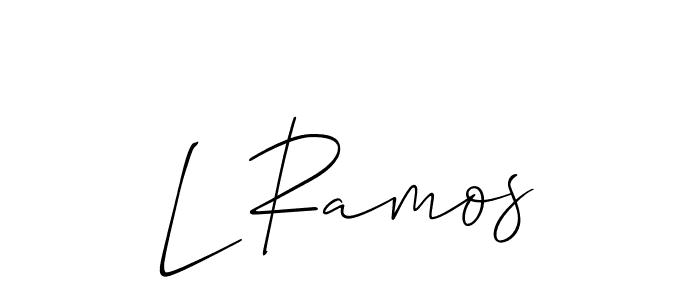 Allison_Script is a professional signature style that is perfect for those who want to add a touch of class to their signature. It is also a great choice for those who want to make their signature more unique. Get L Ramos name to fancy signature for free. L Ramos signature style 2 images and pictures png
