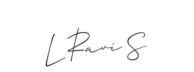 It looks lik you need a new signature style for name L Ravi S. Design unique handwritten (Allison_Script) signature with our free signature maker in just a few clicks. L Ravi S signature style 2 images and pictures png