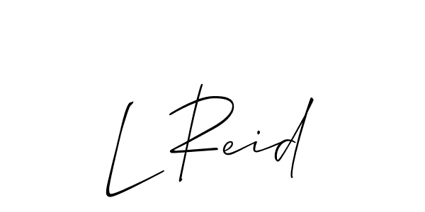 L Reid stylish signature style. Best Handwritten Sign (Allison_Script) for my name. Handwritten Signature Collection Ideas for my name L Reid. L Reid signature style 2 images and pictures png