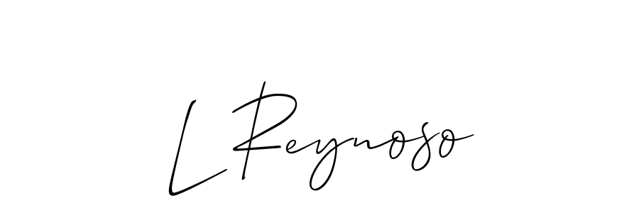 You should practise on your own different ways (Allison_Script) to write your name (L Reynoso) in signature. don't let someone else do it for you. L Reynoso signature style 2 images and pictures png