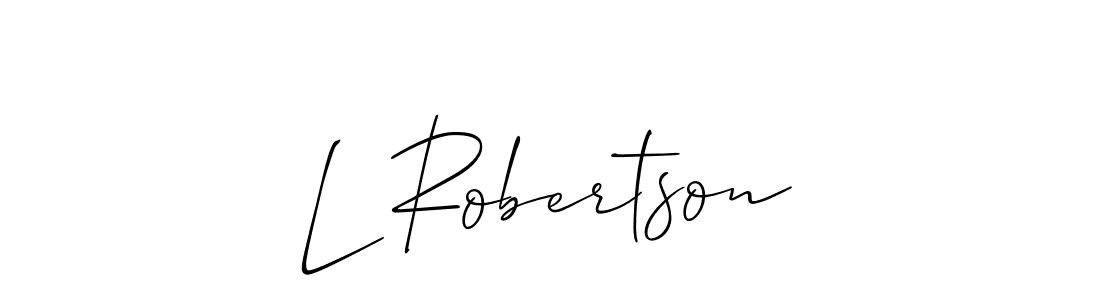 Create a beautiful signature design for name L Robertson. With this signature (Allison_Script) fonts, you can make a handwritten signature for free. L Robertson signature style 2 images and pictures png