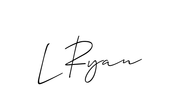 L Ryan stylish signature style. Best Handwritten Sign (Allison_Script) for my name. Handwritten Signature Collection Ideas for my name L Ryan. L Ryan signature style 2 images and pictures png