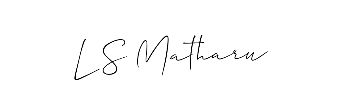 Create a beautiful signature design for name L S Matharu. With this signature (Allison_Script) fonts, you can make a handwritten signature for free. L S Matharu signature style 2 images and pictures png
