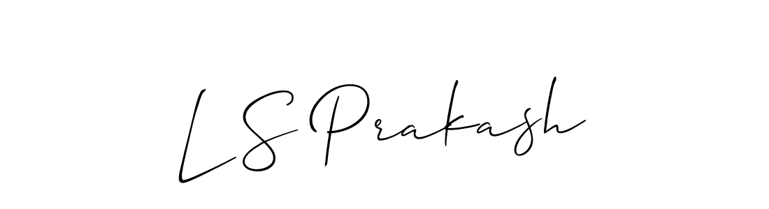 You should practise on your own different ways (Allison_Script) to write your name (L S Prakash) in signature. don't let someone else do it for you. L S Prakash signature style 2 images and pictures png