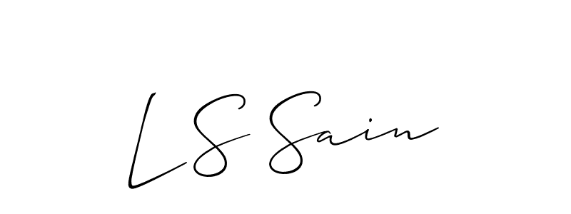 Also we have L S Sain name is the best signature style. Create professional handwritten signature collection using Allison_Script autograph style. L S Sain signature style 2 images and pictures png