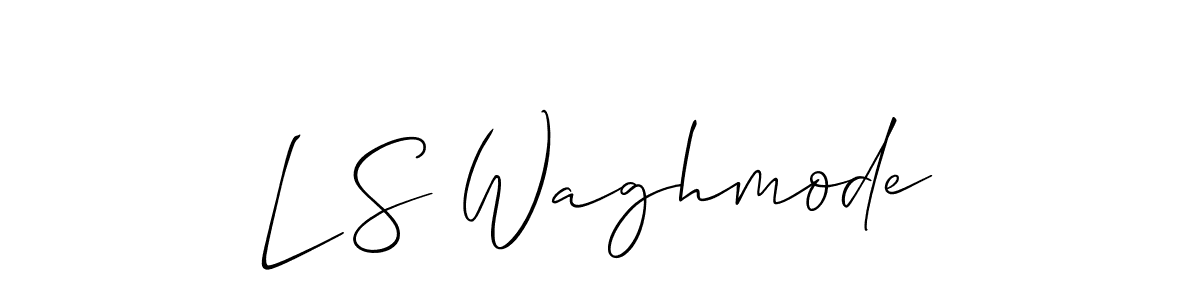 The best way (Allison_Script) to make a short signature is to pick only two or three words in your name. The name L S Waghmode include a total of six letters. For converting this name. L S Waghmode signature style 2 images and pictures png