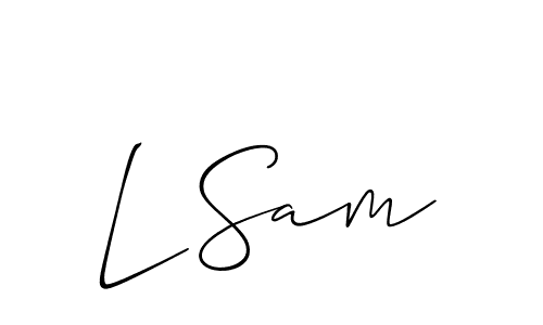 Design your own signature with our free online signature maker. With this signature software, you can create a handwritten (Allison_Script) signature for name L Sam. L Sam signature style 2 images and pictures png