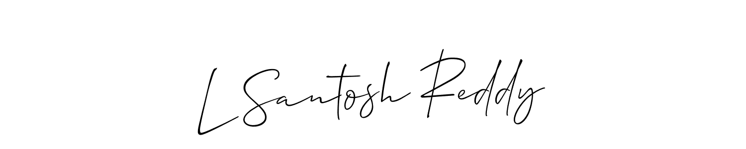 You can use this online signature creator to create a handwritten signature for the name L Santosh Reddy. This is the best online autograph maker. L Santosh Reddy signature style 2 images and pictures png