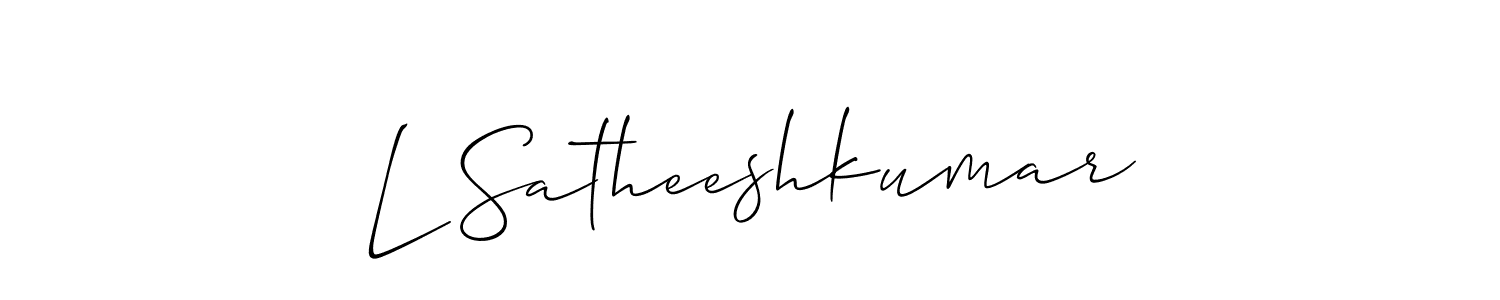 See photos of L Satheeshkumar official signature by Spectra . Check more albums & portfolios. Read reviews & check more about Allison_Script font. L Satheeshkumar signature style 2 images and pictures png