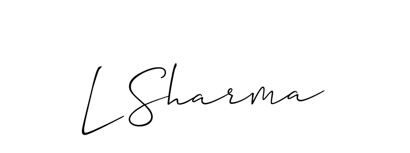 How to Draw L Sharma signature style? Allison_Script is a latest design signature styles for name L Sharma. L Sharma signature style 2 images and pictures png