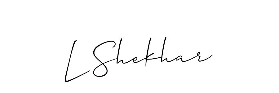 Also we have L Shekhar name is the best signature style. Create professional handwritten signature collection using Allison_Script autograph style. L Shekhar signature style 2 images and pictures png
