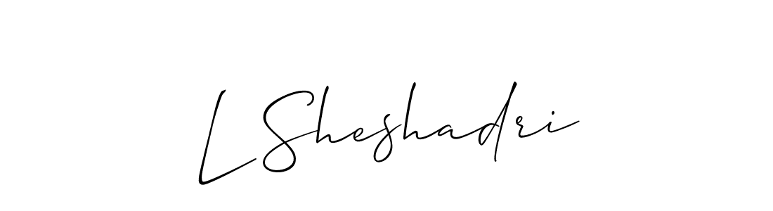 How to make L Sheshadri signature? Allison_Script is a professional autograph style. Create handwritten signature for L Sheshadri name. L Sheshadri signature style 2 images and pictures png