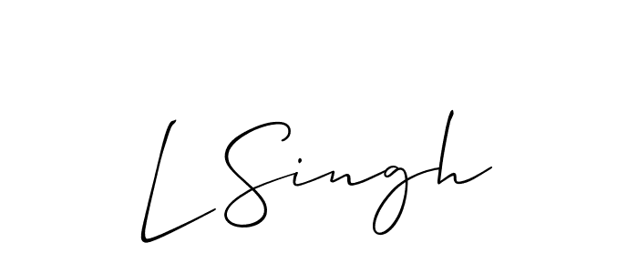 Also we have L Singh name is the best signature style. Create professional handwritten signature collection using Allison_Script autograph style. L Singh signature style 2 images and pictures png