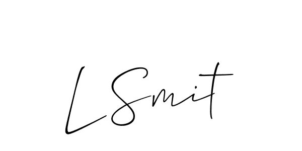 How to Draw L Smit signature style? Allison_Script is a latest design signature styles for name L Smit. L Smit signature style 2 images and pictures png