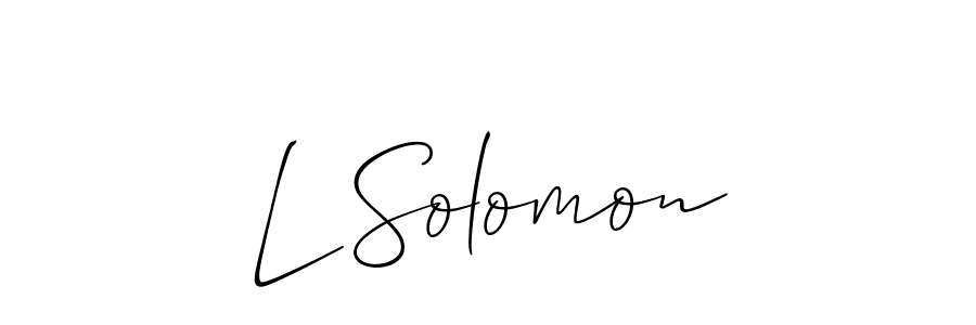Use a signature maker to create a handwritten signature online. With this signature software, you can design (Allison_Script) your own signature for name L Solomon. L Solomon signature style 2 images and pictures png