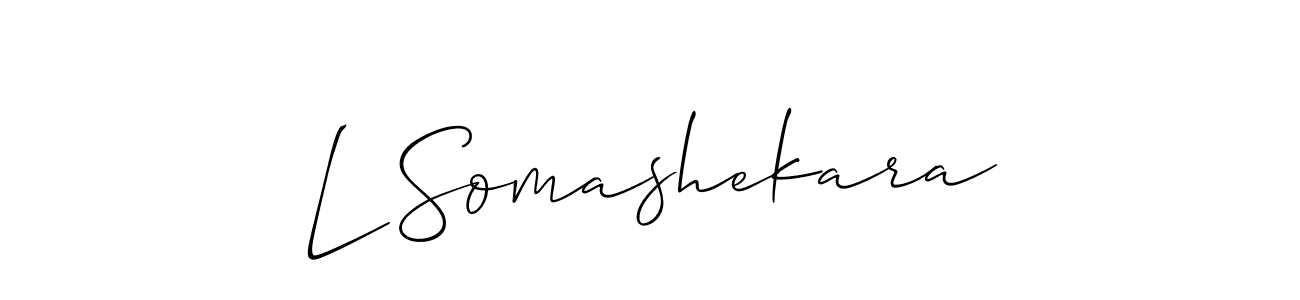 Make a short L Somashekara signature style. Manage your documents anywhere anytime using Allison_Script. Create and add eSignatures, submit forms, share and send files easily. L Somashekara signature style 2 images and pictures png