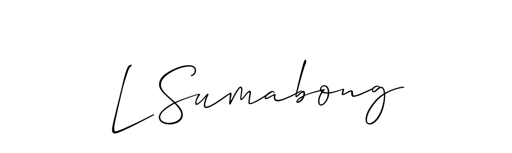 This is the best signature style for the L Sumabong name. Also you like these signature font (Allison_Script). Mix name signature. L Sumabong signature style 2 images and pictures png