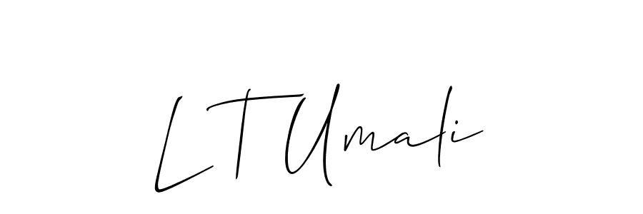 Check out images of Autograph of L T Umali name. Actor L T Umali Signature Style. Allison_Script is a professional sign style online. L T Umali signature style 2 images and pictures png