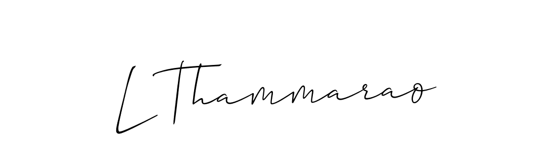 Also You can easily find your signature by using the search form. We will create L Thammarao name handwritten signature images for you free of cost using Allison_Script sign style. L Thammarao signature style 2 images and pictures png