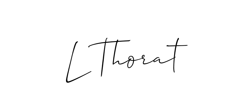 Similarly Allison_Script is the best handwritten signature design. Signature creator online .You can use it as an online autograph creator for name L Thorat. L Thorat signature style 2 images and pictures png