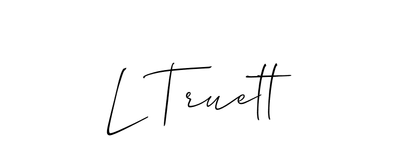Also You can easily find your signature by using the search form. We will create L Truett name handwritten signature images for you free of cost using Allison_Script sign style. L Truett signature style 2 images and pictures png