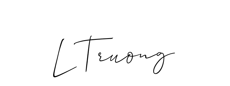 How to Draw L Truong signature style? Allison_Script is a latest design signature styles for name L Truong. L Truong signature style 2 images and pictures png