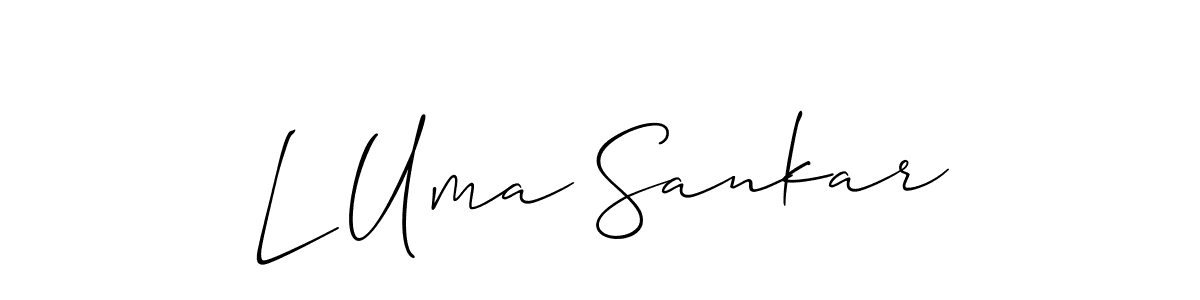 Here are the top 10 professional signature styles for the name L Uma Sankar. These are the best autograph styles you can use for your name. L Uma Sankar signature style 2 images and pictures png