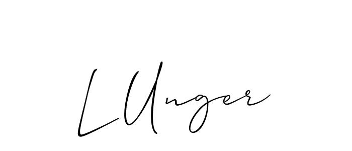 Make a beautiful signature design for name L Unger. Use this online signature maker to create a handwritten signature for free. L Unger signature style 2 images and pictures png