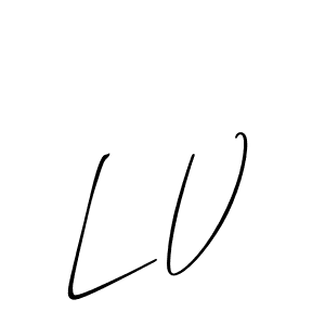 if you are searching for the best signature style for your name L V. so please give up your signature search. here we have designed multiple signature styles  using Allison_Script. L V signature style 2 images and pictures png