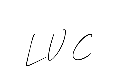 It looks lik you need a new signature style for name L V C. Design unique handwritten (Allison_Script) signature with our free signature maker in just a few clicks. L V C signature style 2 images and pictures png