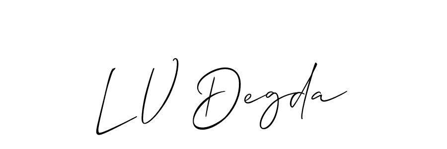 Design your own signature with our free online signature maker. With this signature software, you can create a handwritten (Allison_Script) signature for name L V Degda. L V Degda signature style 2 images and pictures png